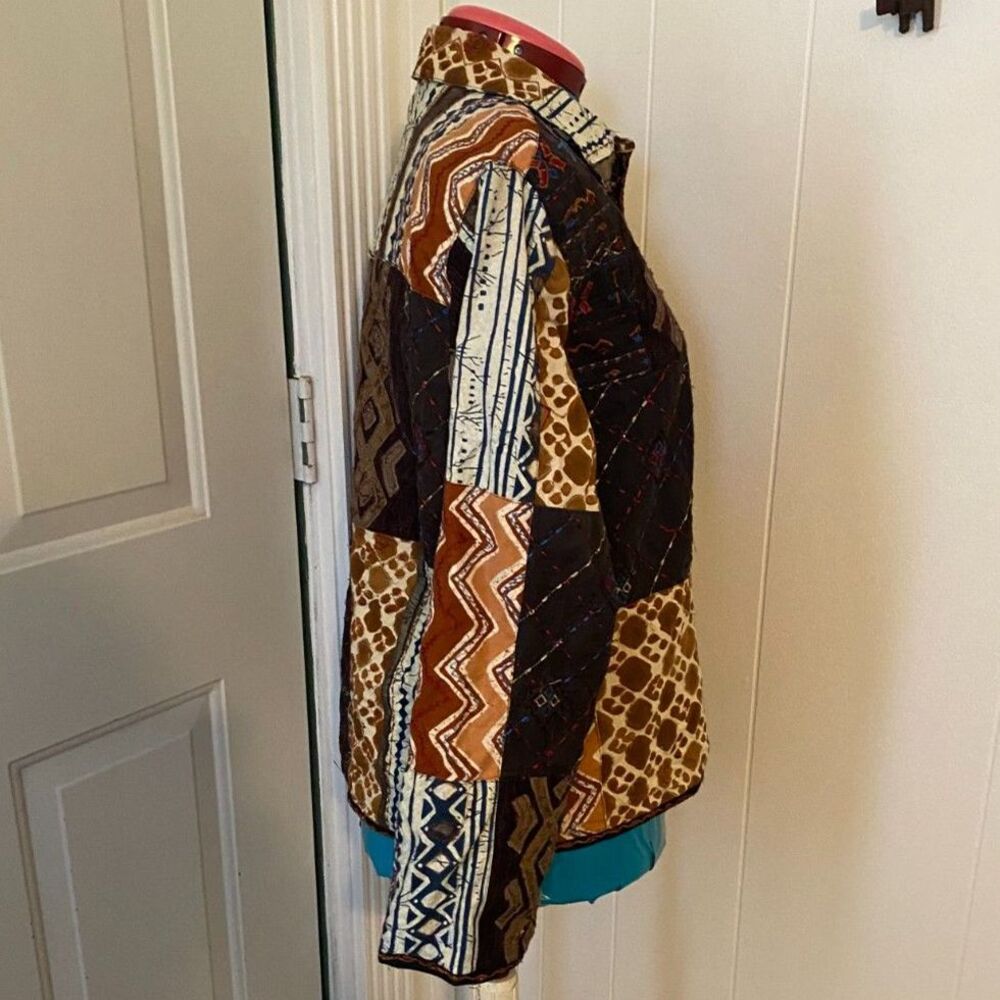 Chico's Boho Aztec Embordered Patchwork Lightweig… - image 4